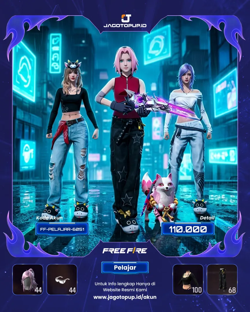 AKUN FF SPEK CEWE FF SAKURA ON SG EVO OTW MAX
