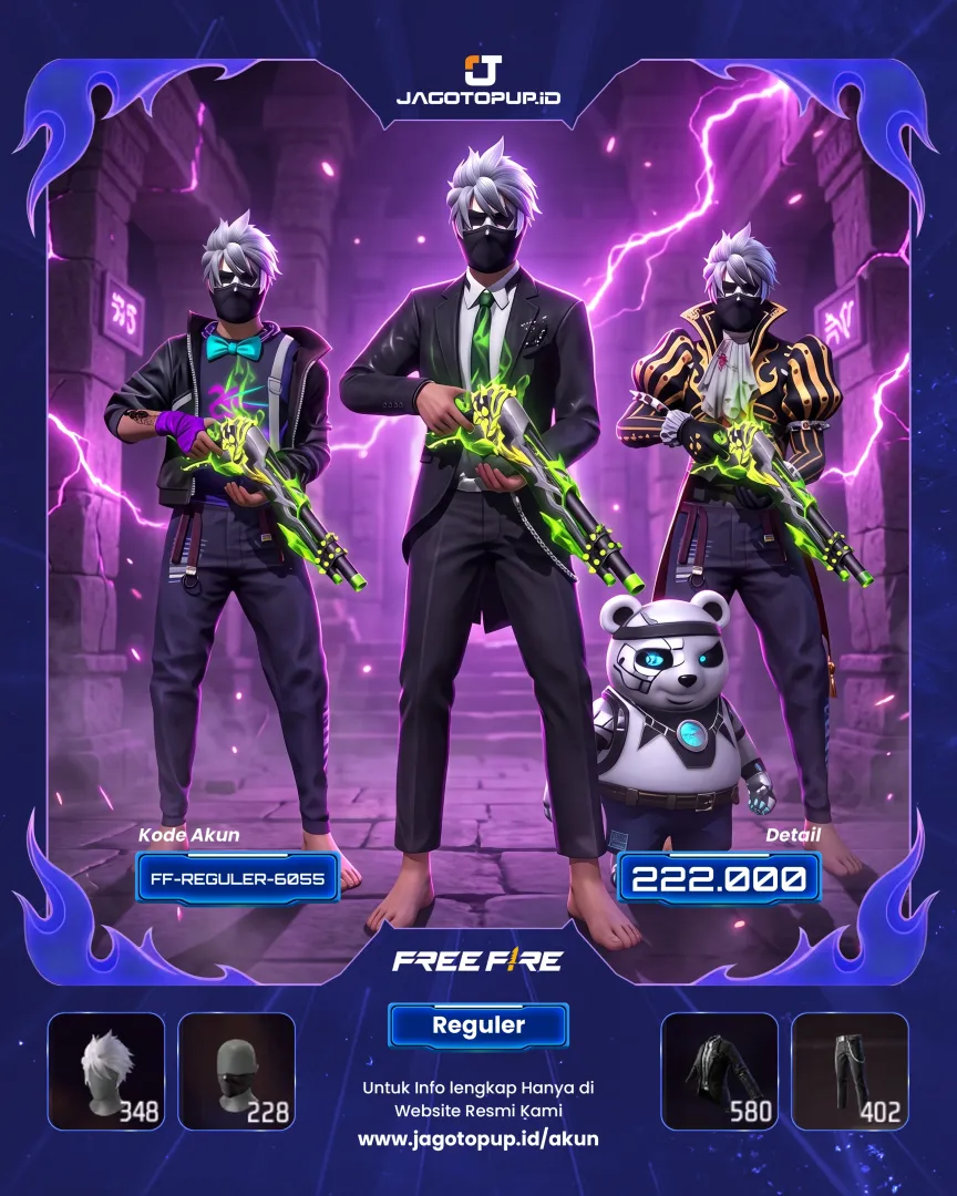 AKUN FF VAULT 580 OTW 600! SG 2 RASA EVO MAX ON