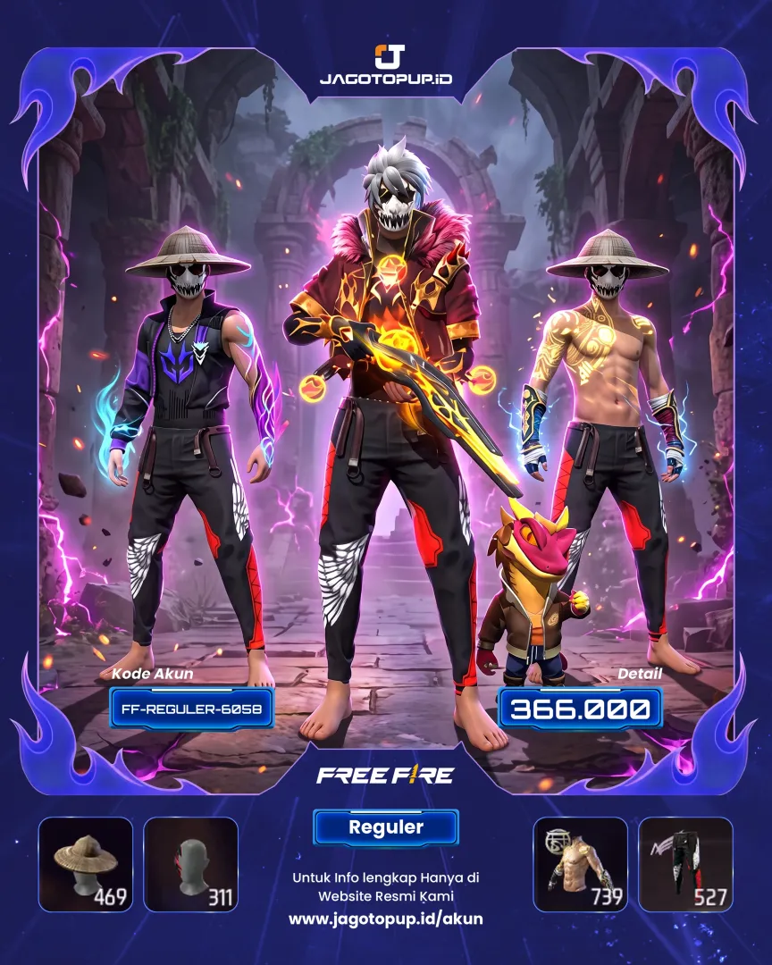 AKUN FF VAULT JIBUN 739! 8 YEARS OLD ANIMASI MEDKIT ON