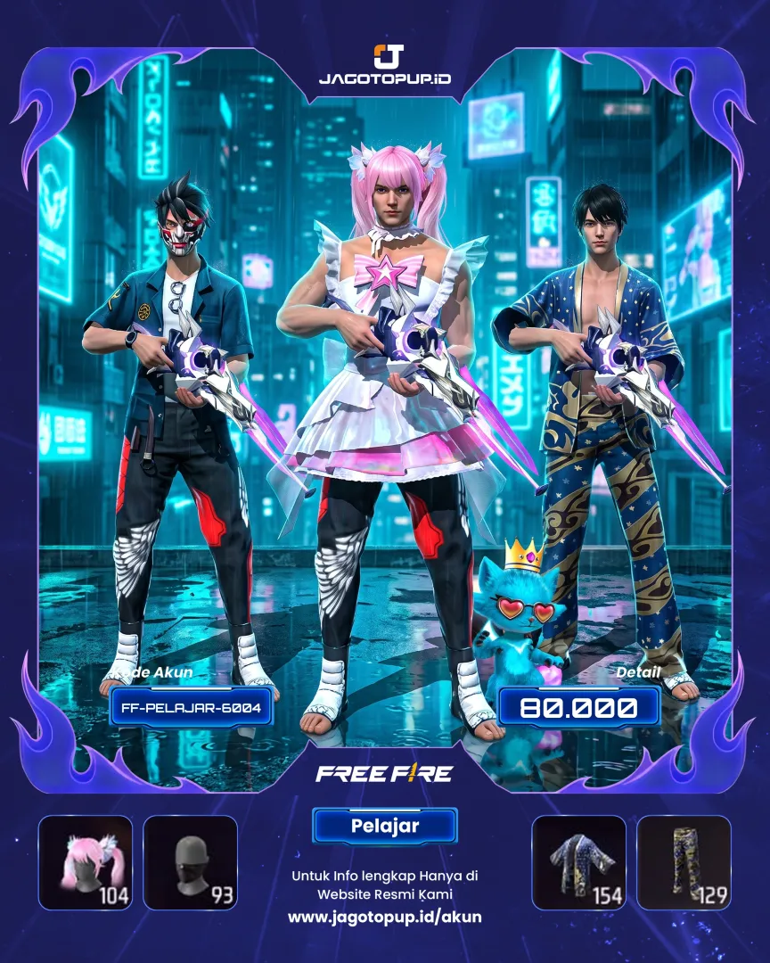 AKUN FF PELAJAR GG EVO TW MAX