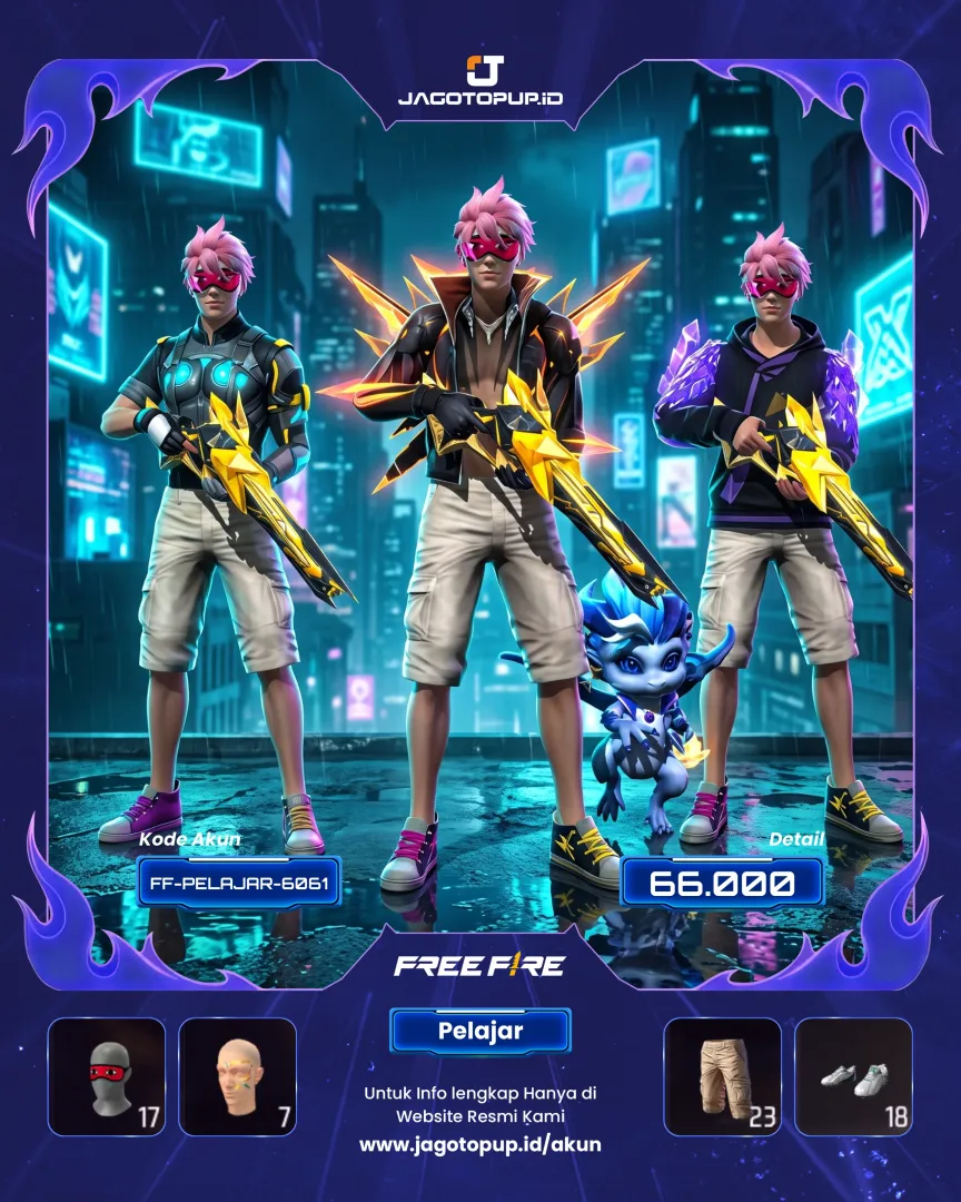 AKUN FF KECE LEVEL 51! SET BEAT BEAST LENGKAP & WOODPECKER EVO LV.5!