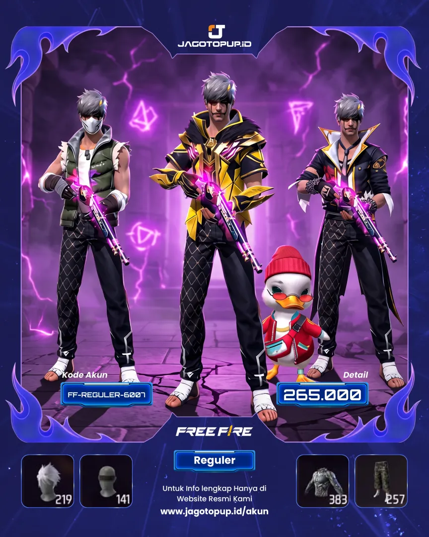 AKUN FF SG REPPER MURAH