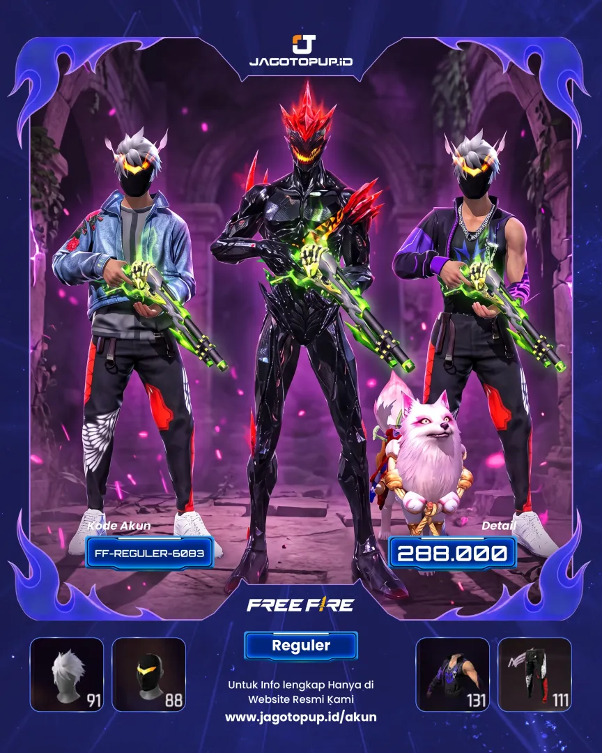 AKUN FF OTW MAX 3 SG 3 RASA ANIMASI MEDKIT PARADOX