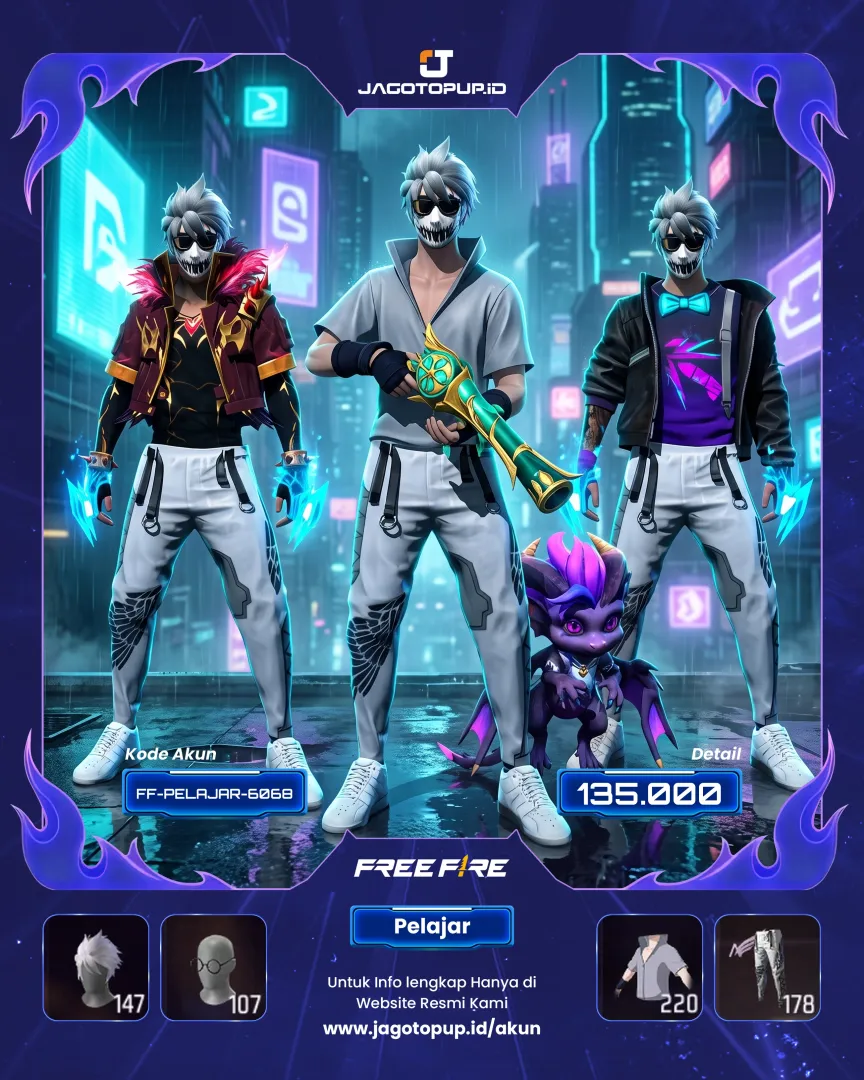 AKUN FF EMOT GELAP ON SASUKE F JOKER