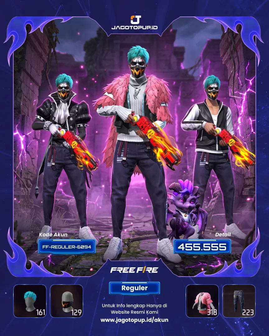 AKUN FF SG OPM SCAR EVO MAX SAKURA CLUBER