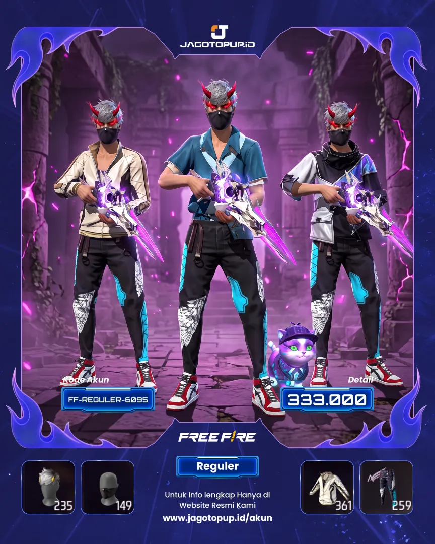 AKUN FF SULTAN ENJEL BIRU ON LEVEL 66! SET PRO LEAGUE + SG2 UNGU (STERLING) & 99 WEAPON MYTHIC! 🔥