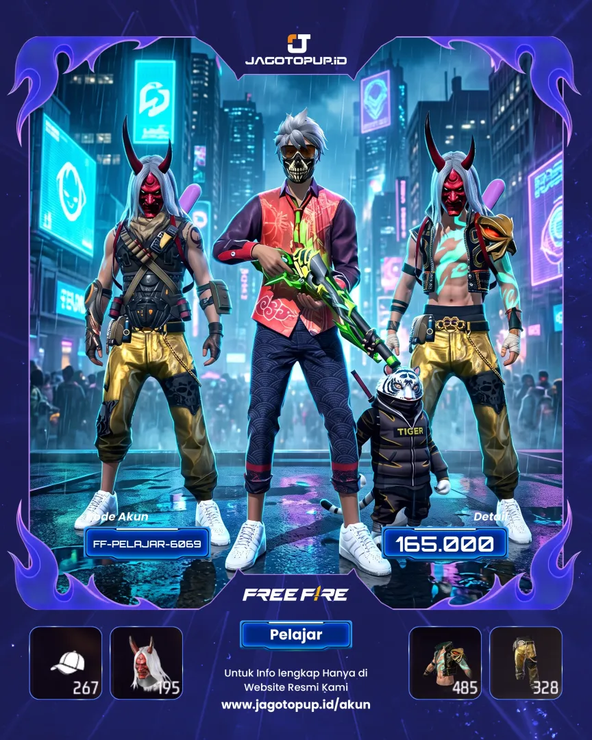 AKUN FF PELAJAR VETERAN 7 TAHUN! ZOMBIFIED SAMURAI + TINJU OPM & EVO MP5! 🔥