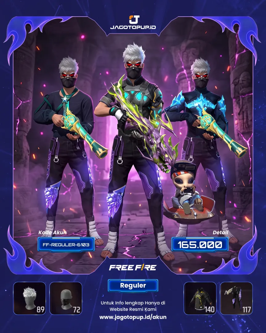 AKUN FF SG6 EVO MAX! ANIMASI LOBY KURAMA