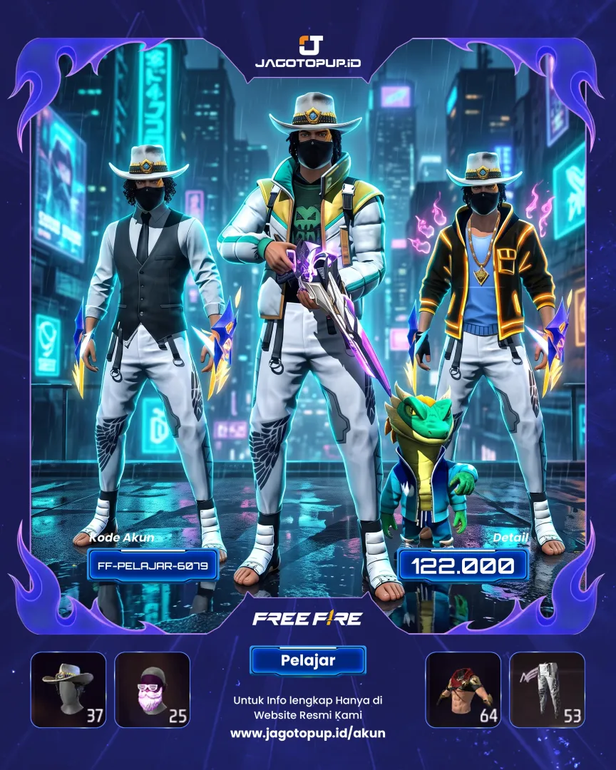 AKUN FF SG EVO OTW GEMUK! BUNDLE SUPER GAMER