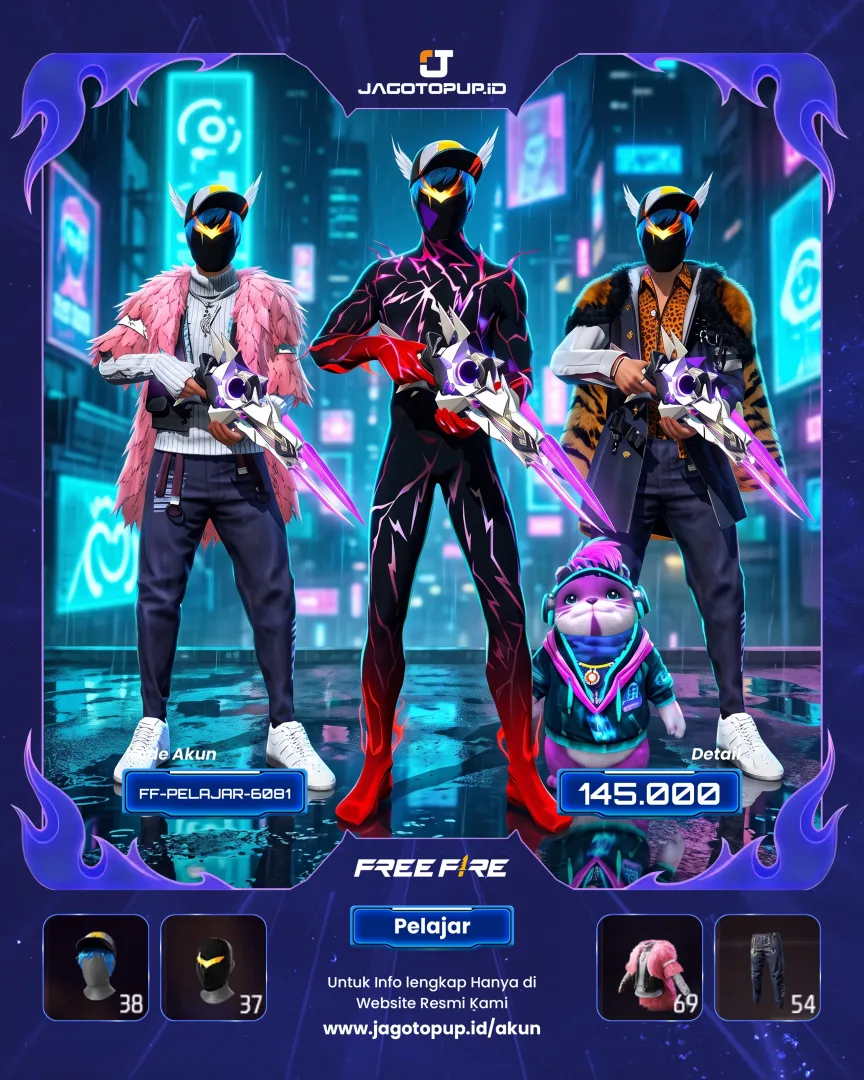 AKUN FF SG EVO OTW MAX! SUPER VOID TOPI WASANA