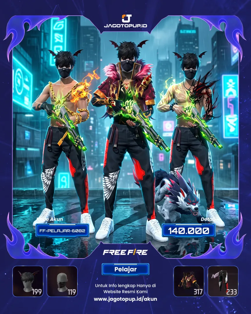 AKUN FF F JOKER! SG2 LUMUT KAGURA GINTAMA