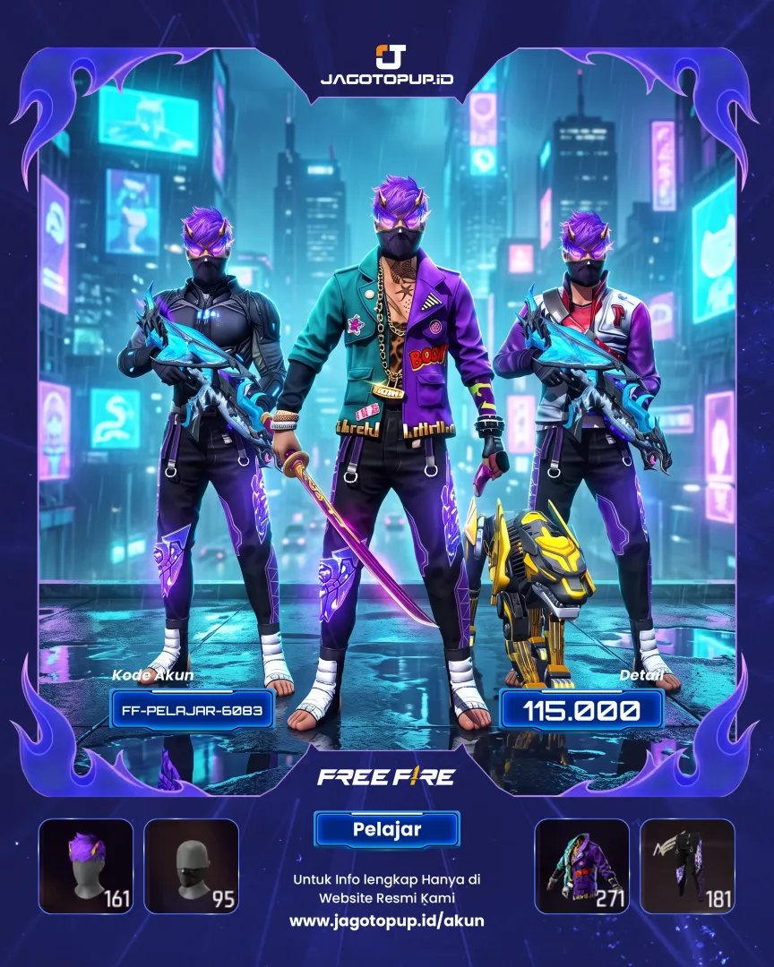 AKUN FF AK47 OTW MAX! TOP CRIMINAL PARAFAL SILUMAN