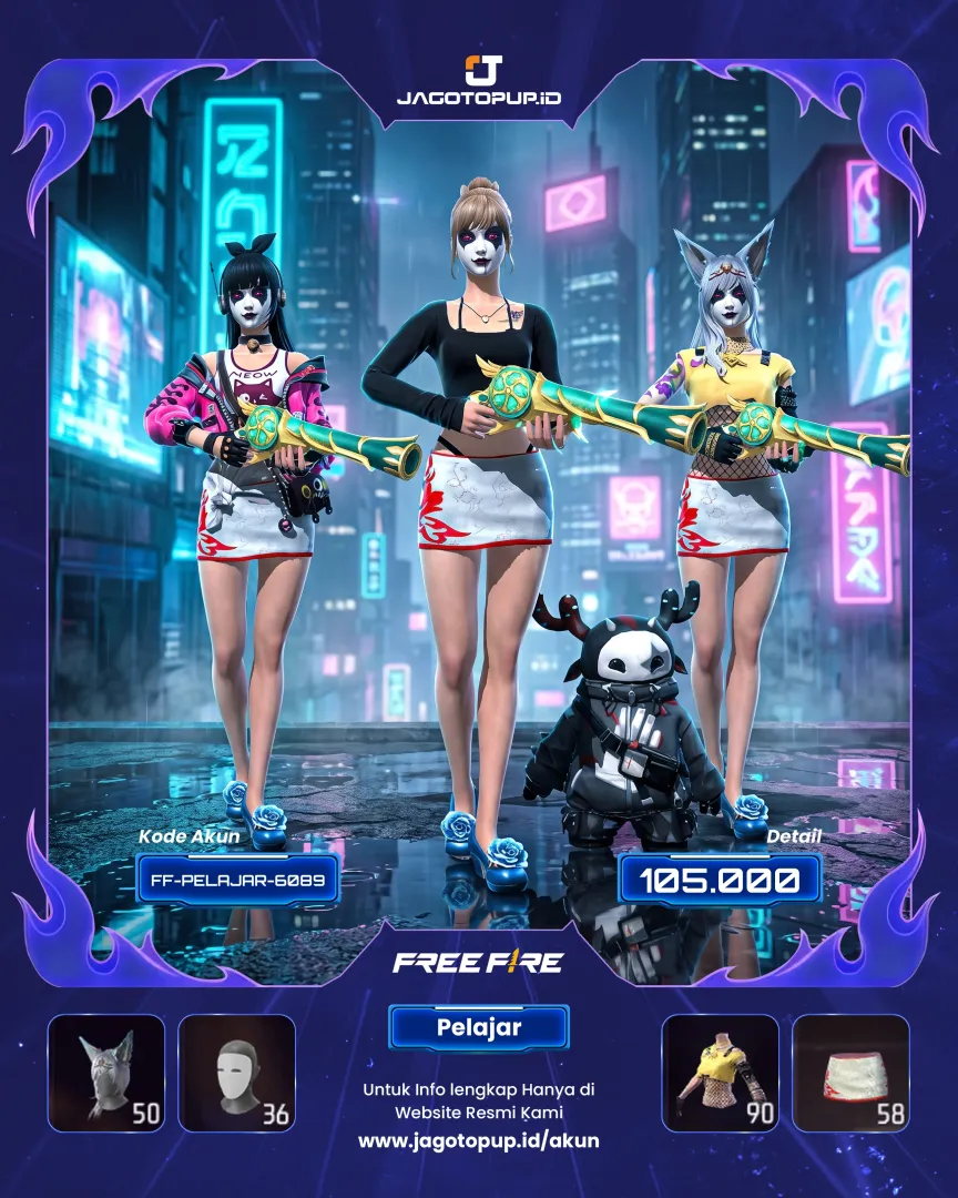 AKUN FF SPEK CEWEK! FACE JOKER CEWEK SG2 TROMPET