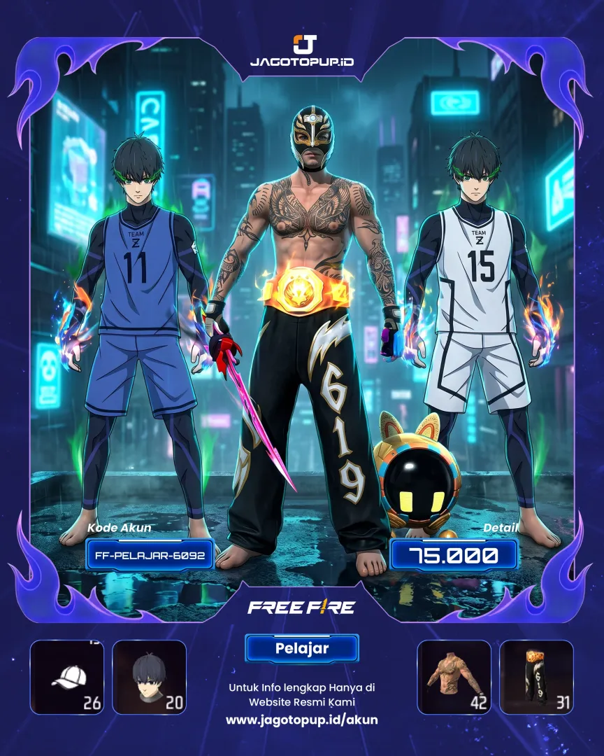 AKUN FF BLUELOCK! REY MYSTERIO