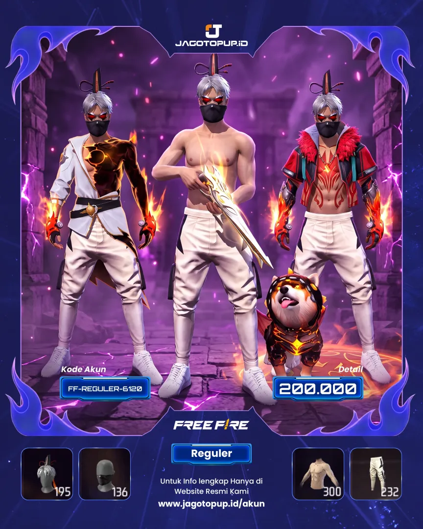 AKUN FF BUNDLE INOSUKE!⁠ KATANA INFERNOSHOCK ANIMASI MEDKIT ON