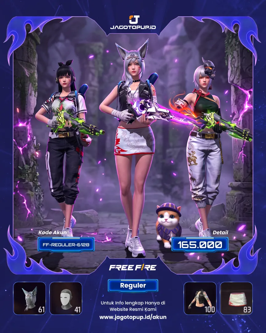 AKUN FF SPEK CEWEK! BUNDLE GENJI CEWEK QUACKMAN