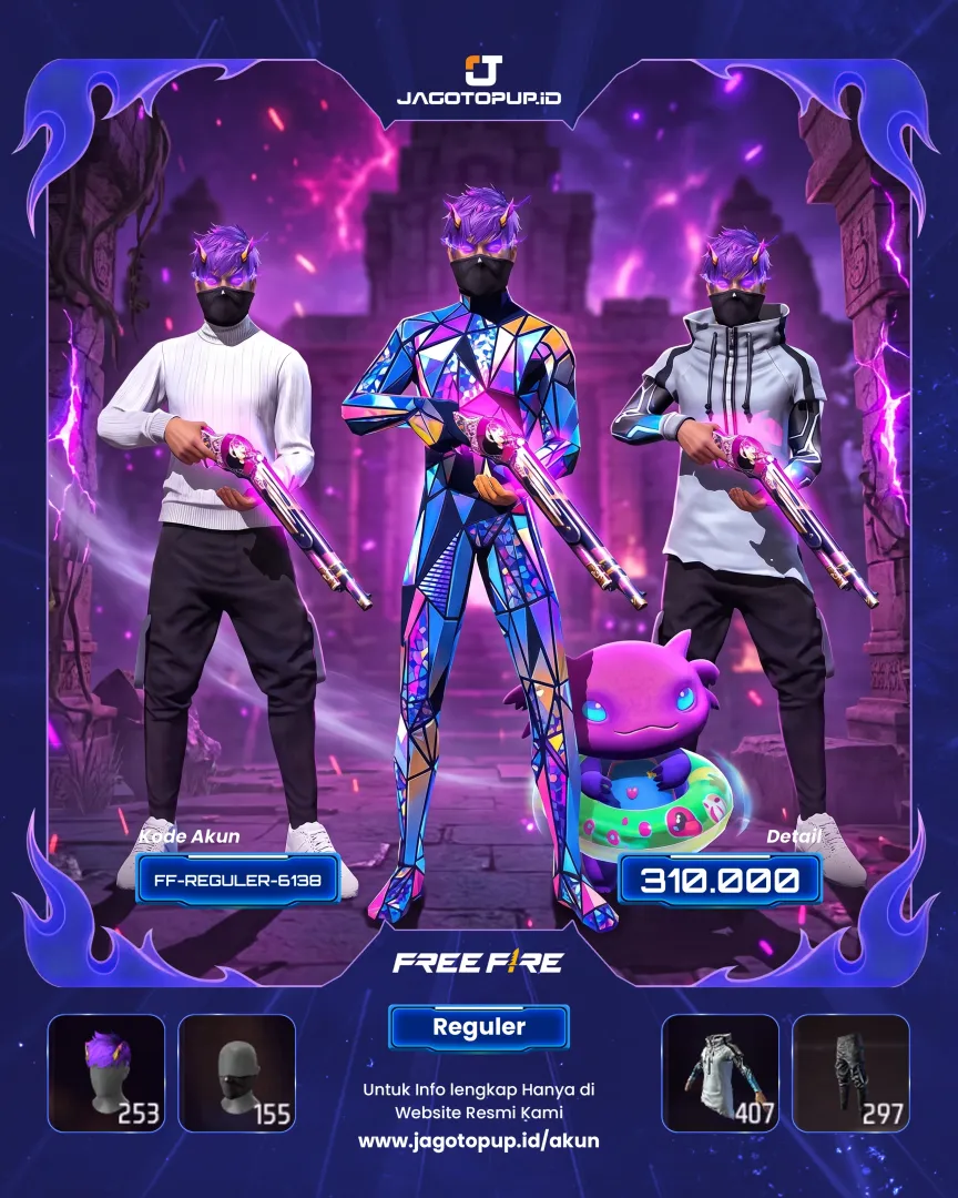 AKUN FF SG REPPER SG METEOR SG SOLAR SG6 EVO MAX! PRIME 5