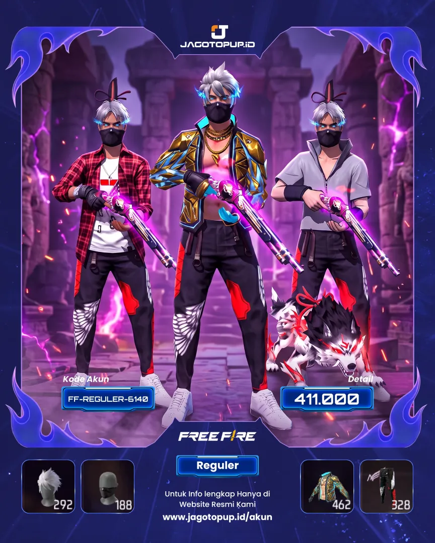 AKUN FF SG REPPER! OTW MAX 3 PRIME 6 NARUTO FF