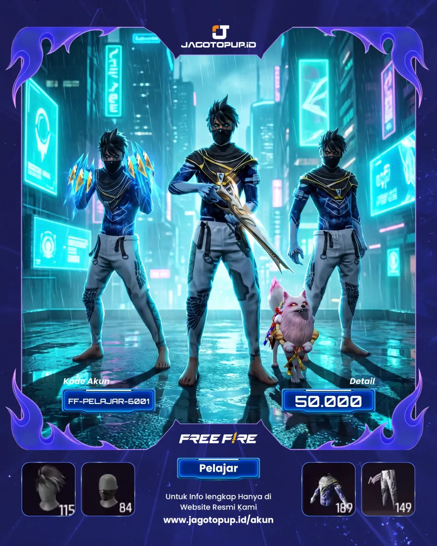 AKUN FF PELAJAR SG GURUN VAULT 185+