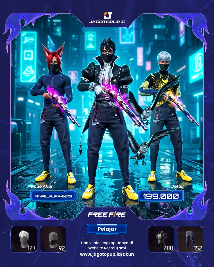 AKUN FF SG REPPER UNGGU AK EVO OTW MAX