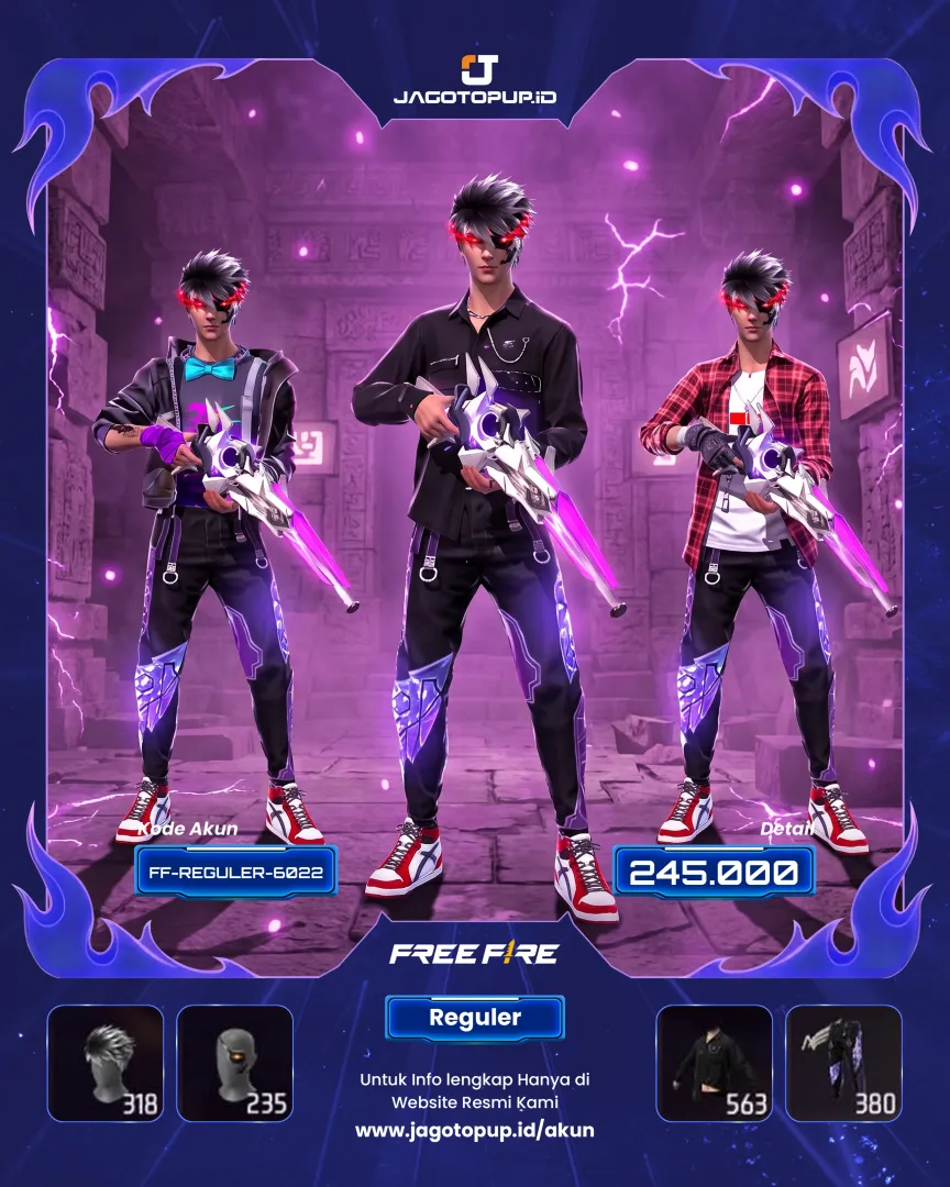 AKUN FF MURAH SG2 EVO TW MAX VAULT 550