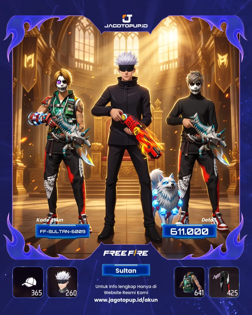 AKUN FF SG2 OPM GOJO OLD S8