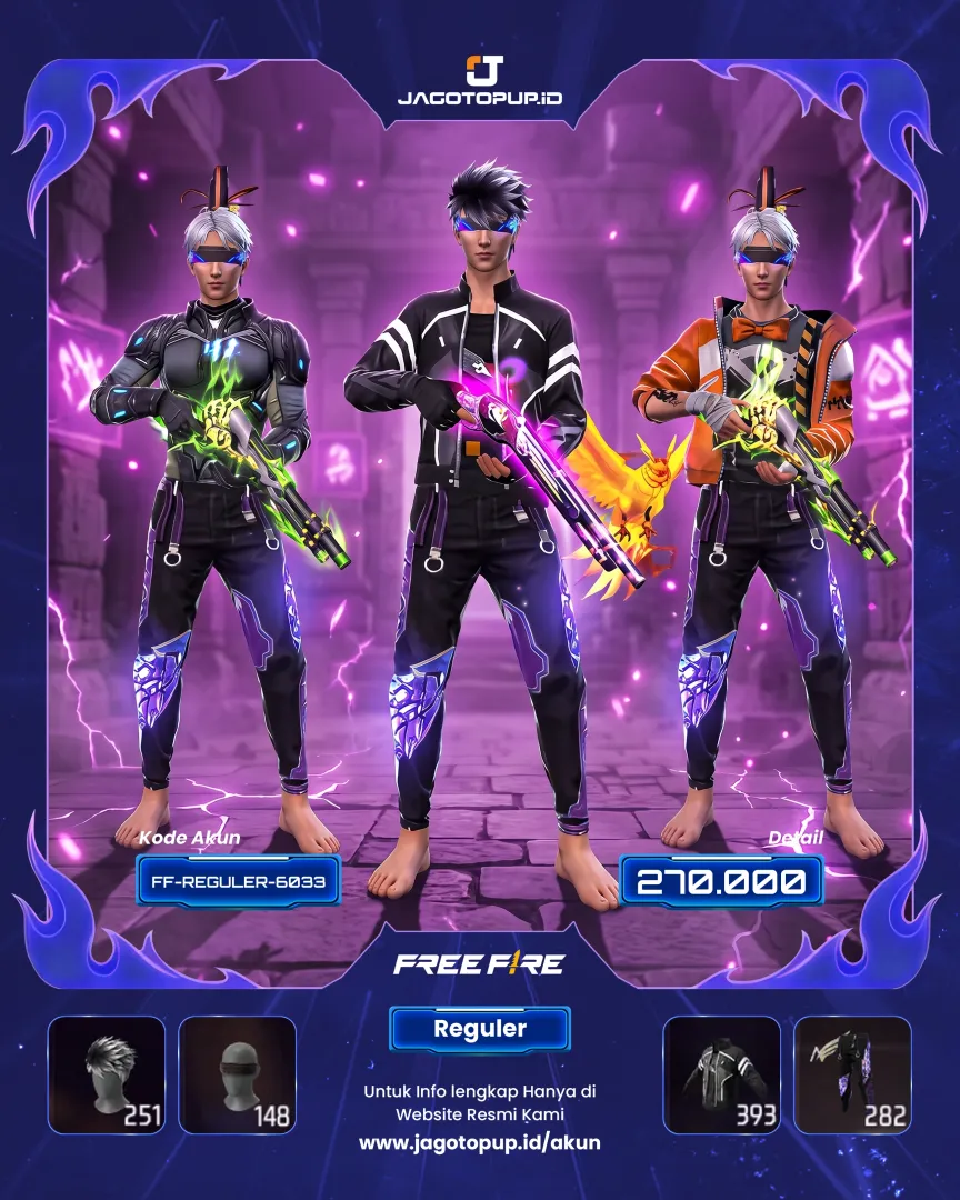 AKUN FF SG 3 RASA REPPER XM8 OTW MAX