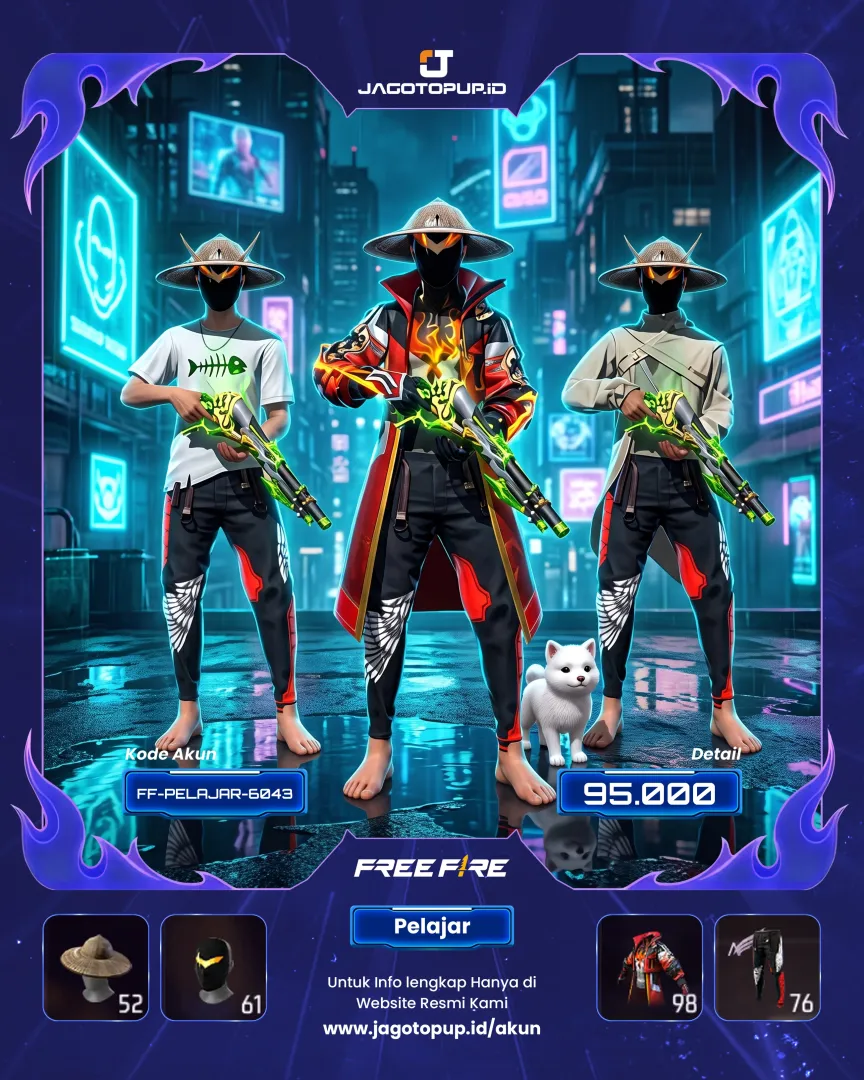 AKUN FF SG2 LUMUT SG6 EVO OTW MAX TOPI JERAMI