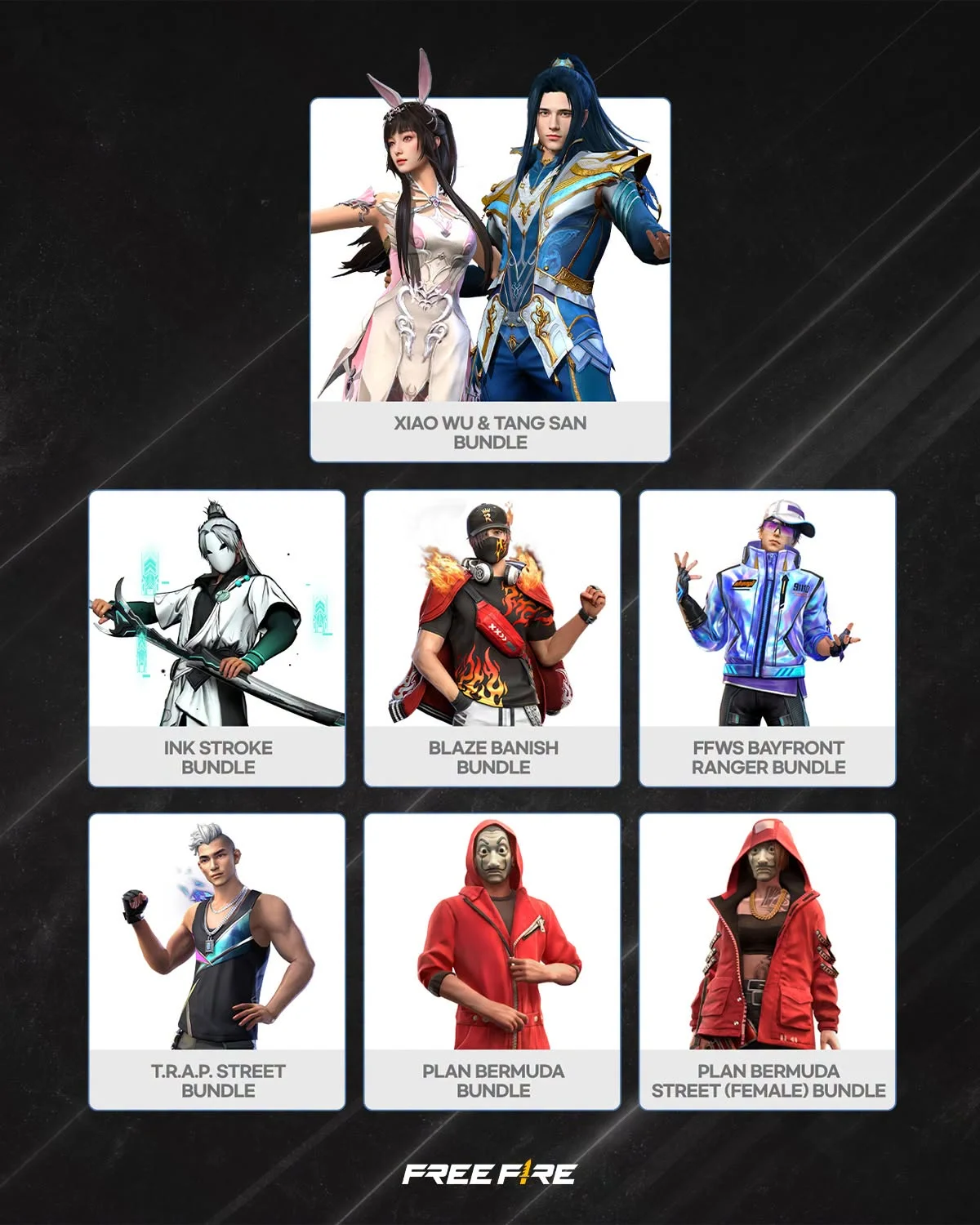 Bundle Kolaborasi Soul Land dan Money Heist FJB Free Fire