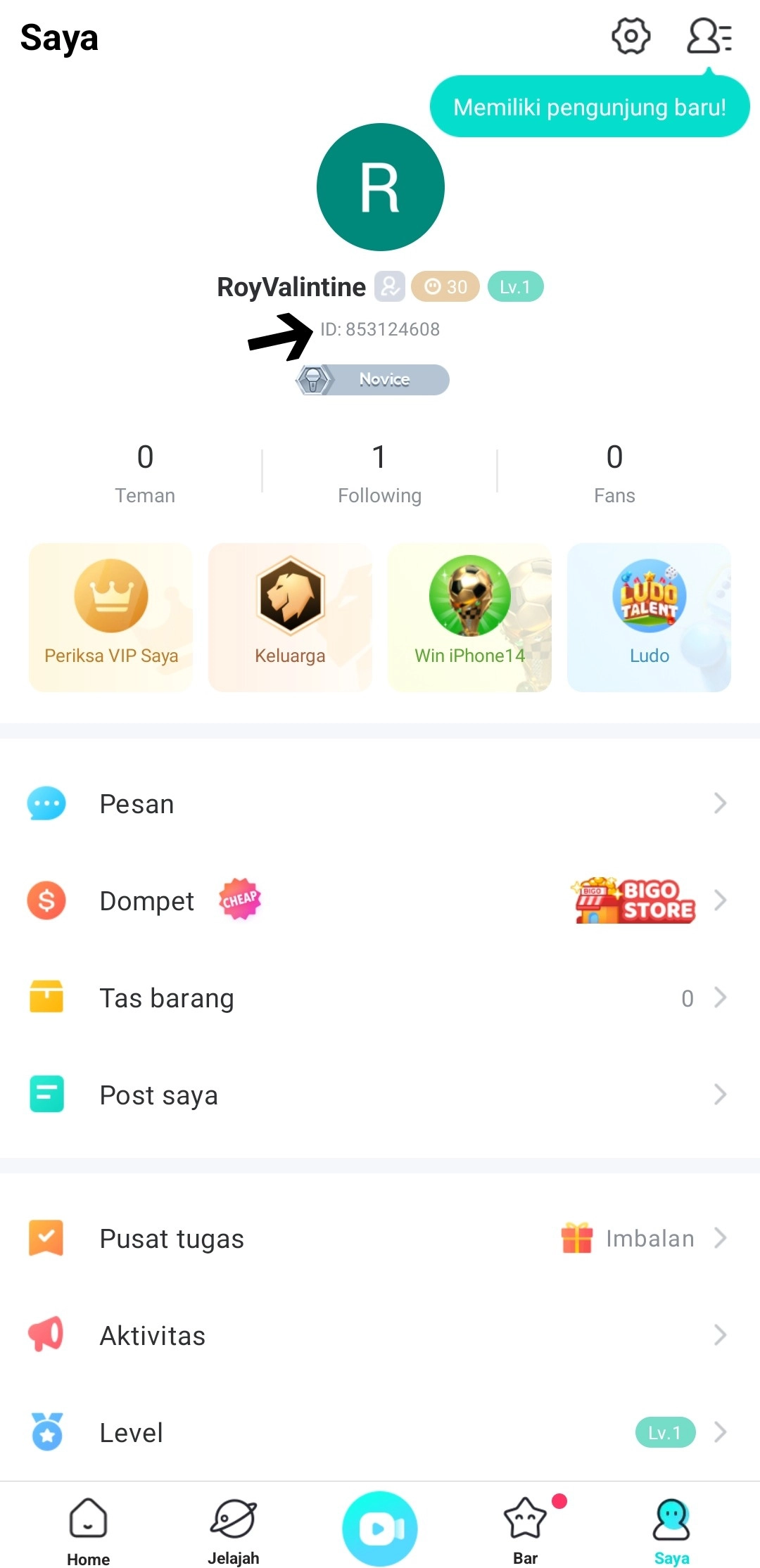 Panduan Letak ID Bigo Live