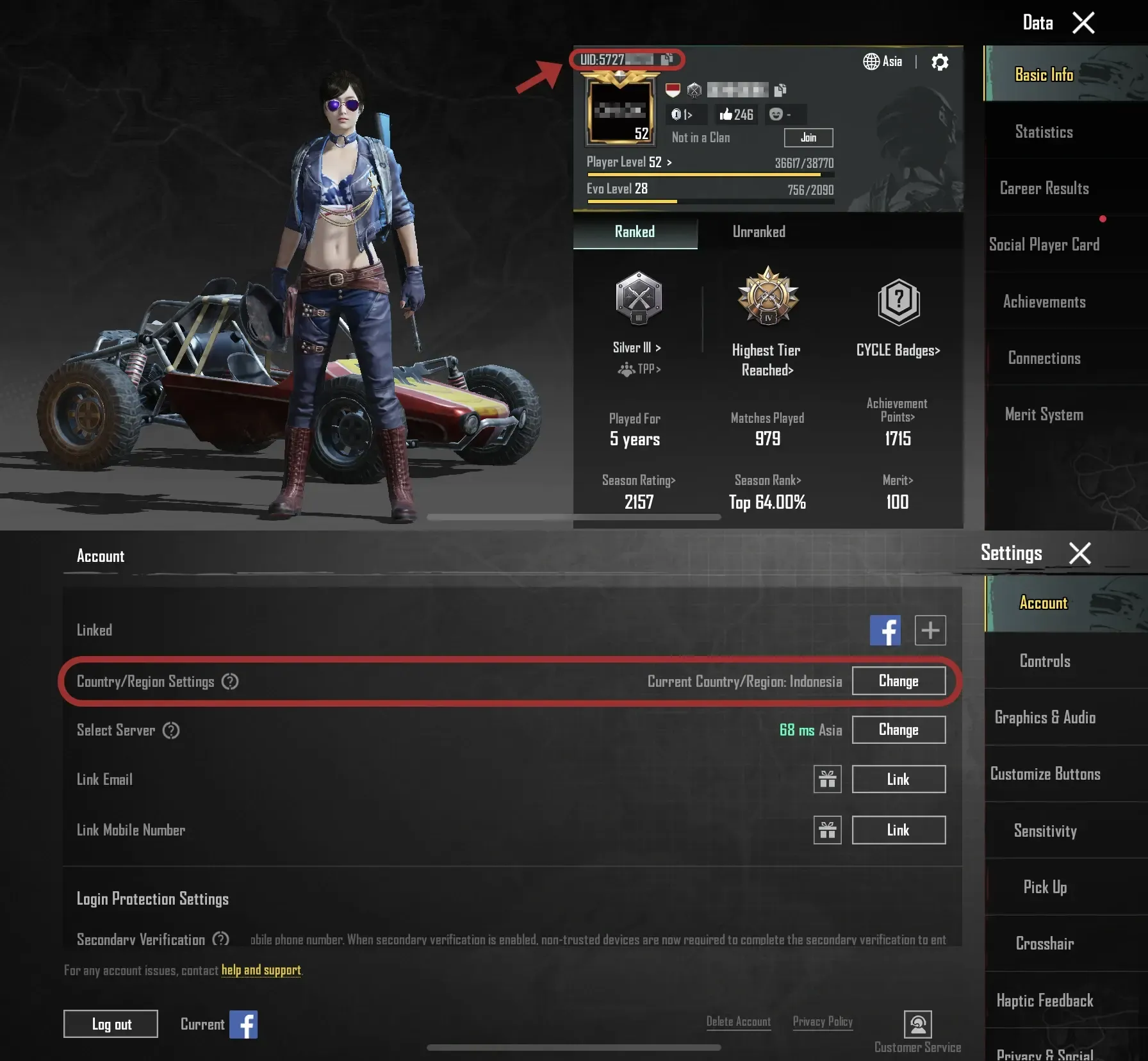 Panduan Letak ID PUBG Mobile
