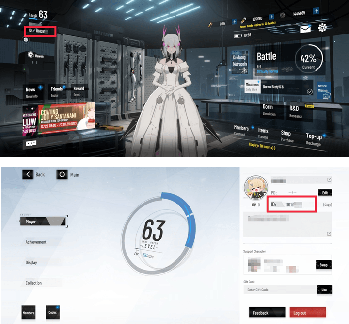 Panduan Letak ID Punishing: Gray Raven