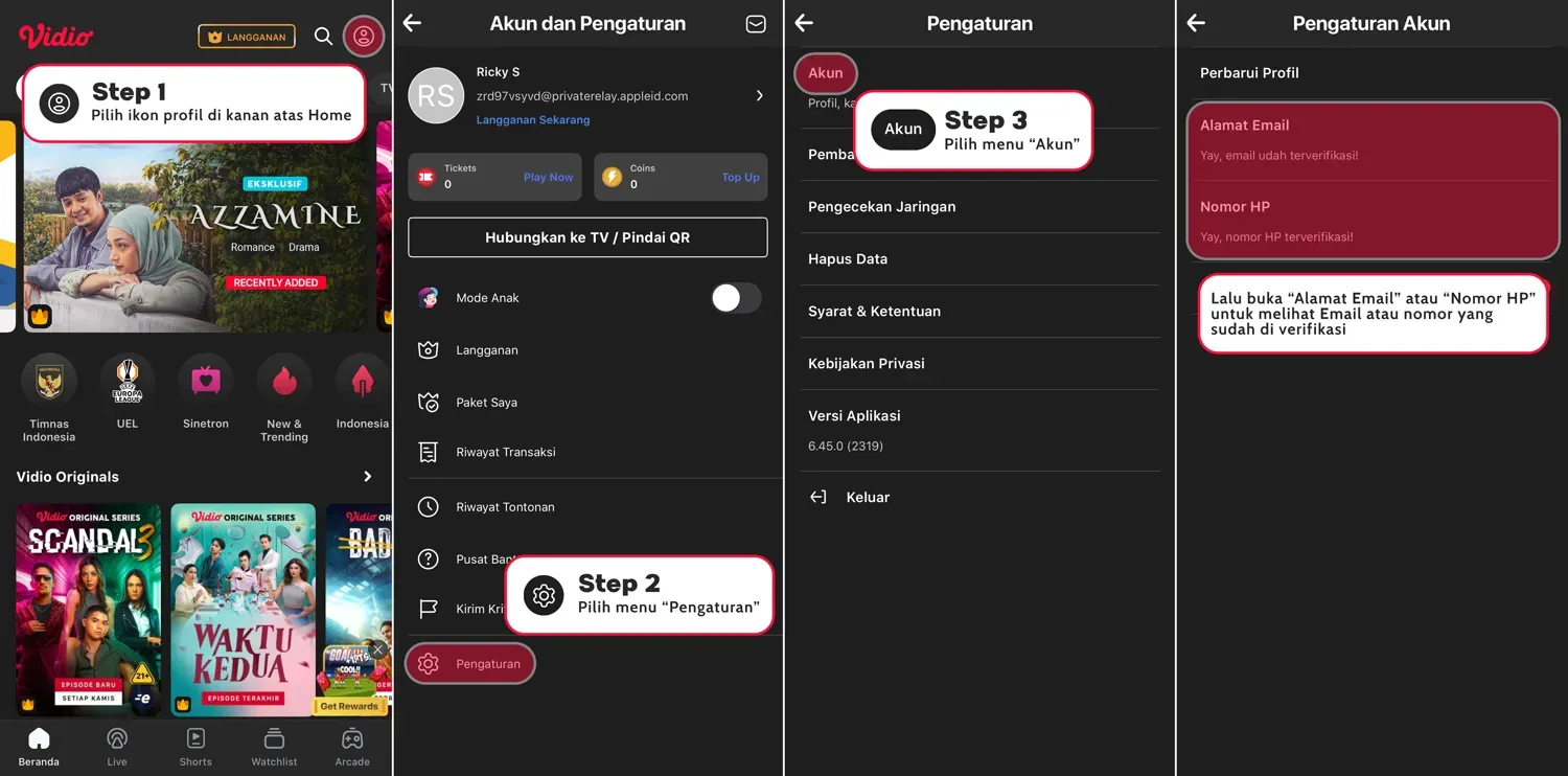 Panduan Letak ID Vidio