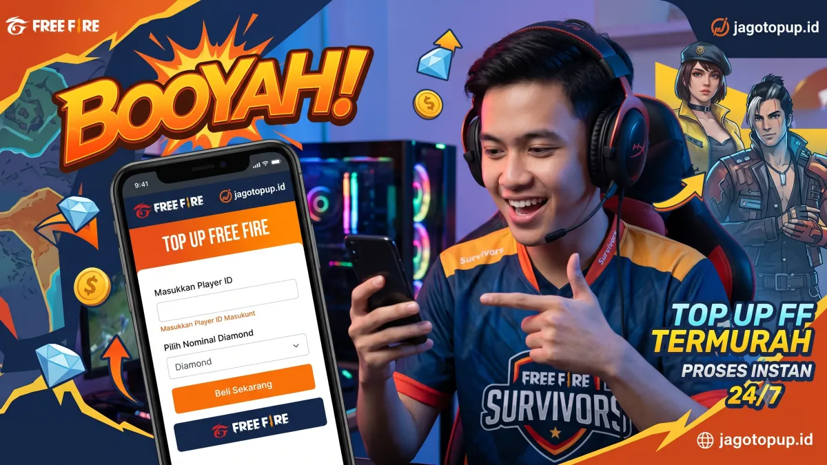 Cara Top Up Free Fire (FF) Murah, Cepat, dan Aman di jagotopup.id (Panduan 2026)