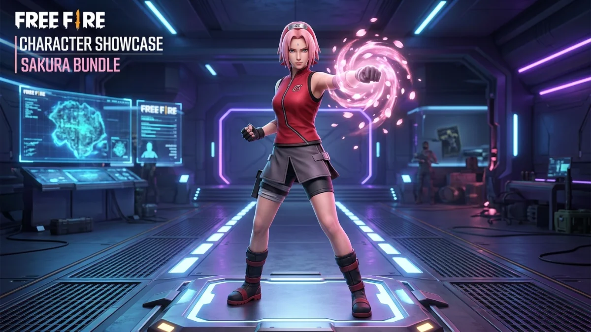 Tampilan Skin Bundle Sakura Haruno Free Fire Era Shippuden